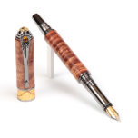 Lanier Art Deco Fountain Pen - Hawaiian Koa<br><div class="desc">The Lanier Art Deco wood Fountain Pen was created with Art-Deco Motif that spanned the 1920’s and 1930’s. Designed for discriminating collectors in mind, it is manufactured out of the highest quality Black Titanium and 22kt Gold plated components. The body is handcrafted out of Hawaiian Koa and polished to perfection....</div>