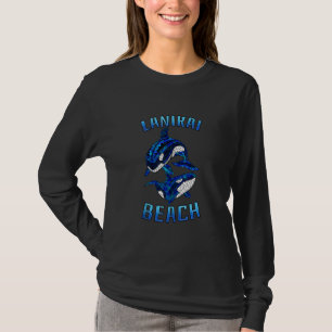 Lanikai Beach Hawaii Vacation Tribal Whale Orca Ta T-Shirt