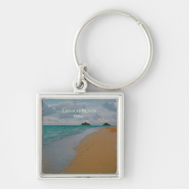 Lanikai Beach, Oahu, Hawaii Key Ring (Front)