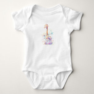 Lanky Baby Giraffe, Zoo Animals, Safari Animals Bodysuit