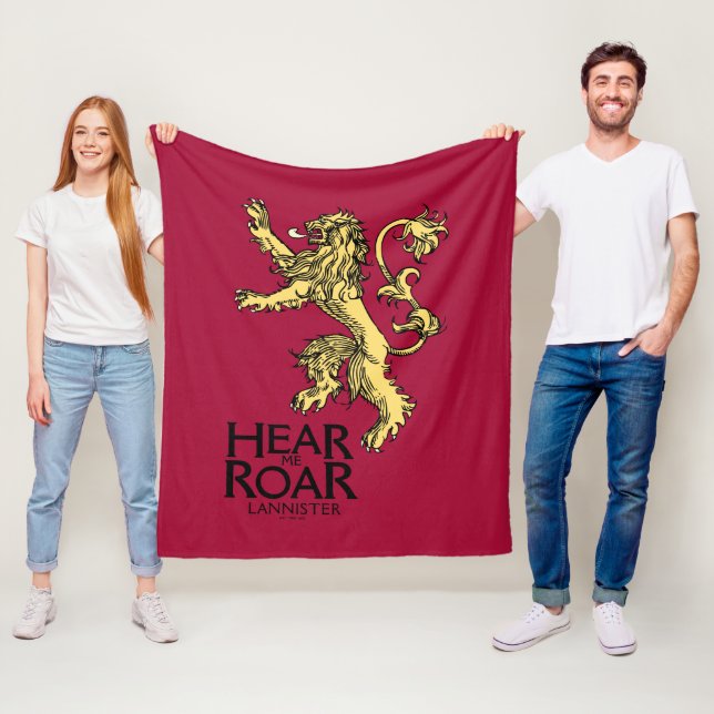 Lannister Sigil - Hear Me Roar Fleece Blanket (In Situ)