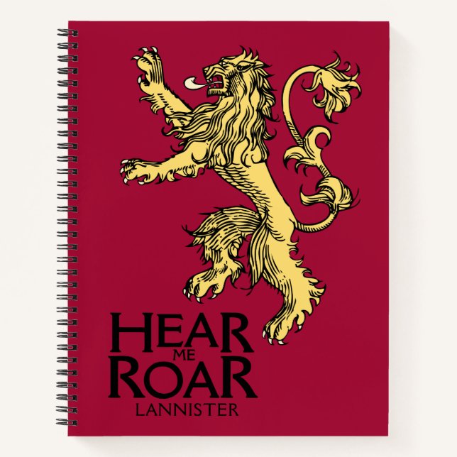 Lannister Sigil - Hear Me Roar Notebook (Front)