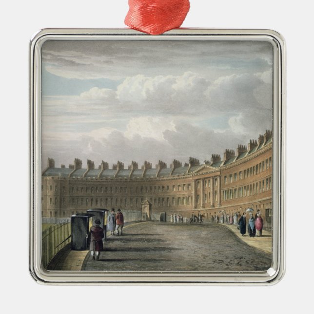 Lansdown Crescent, Bath, 1820 Metal Ornament (Front)