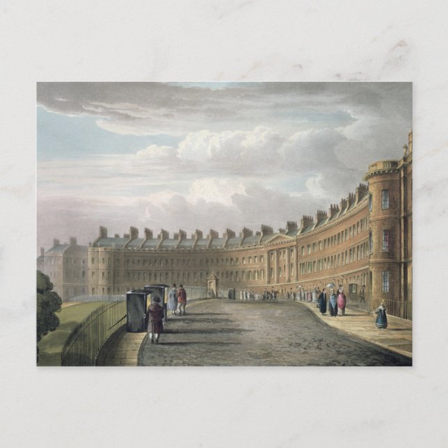 Lansdown Crescent, Bath, 1820 Postcard (Front)