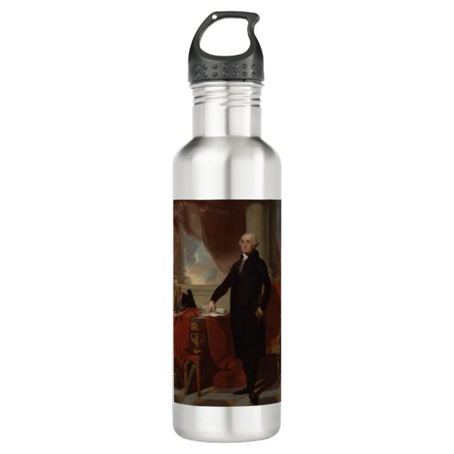 Lansdowne Portrait: US President George Washington 710 Ml Water Bottle (Front)