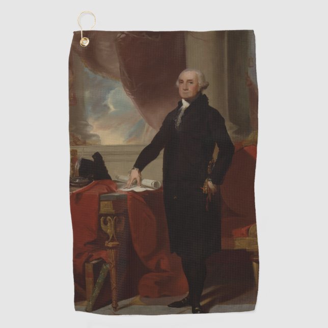 Lansdowne Portrait: US President George Washington Golf Towel (Front)