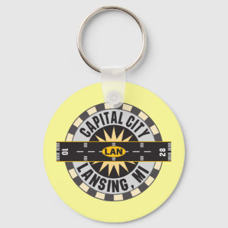 Lansing, Michigan LAN Airport Key Ring