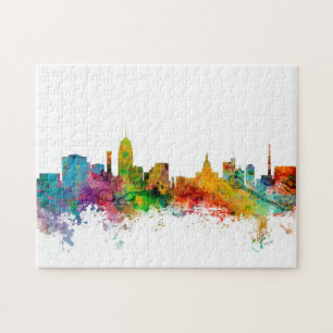 Lansing Michigan Skyline Jigsaw Puzzle