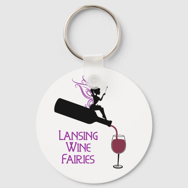 Lansing Wine Fairies Key Ring (Front)