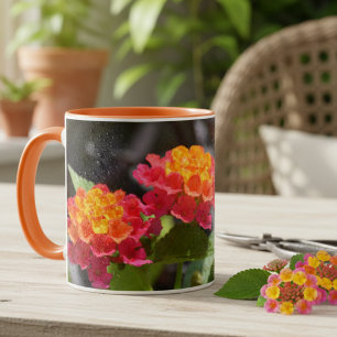 Lantana Bright Colourful Botanical Flowers Mug