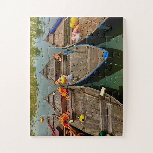 Lantern Boats of Hoi An, Vietnam Jigsaw Puzzle (Vertical)