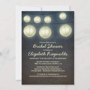 Lantern Bridal Shower Invitations
