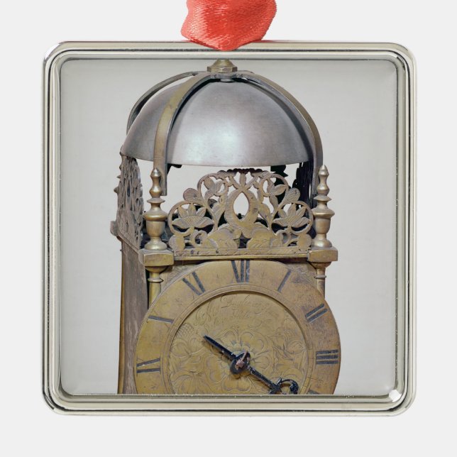 Lantern clock metal tree decoration (Front)