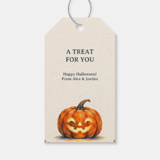 Lantern Courier Halloween Pumpkin Favour Gift Tags