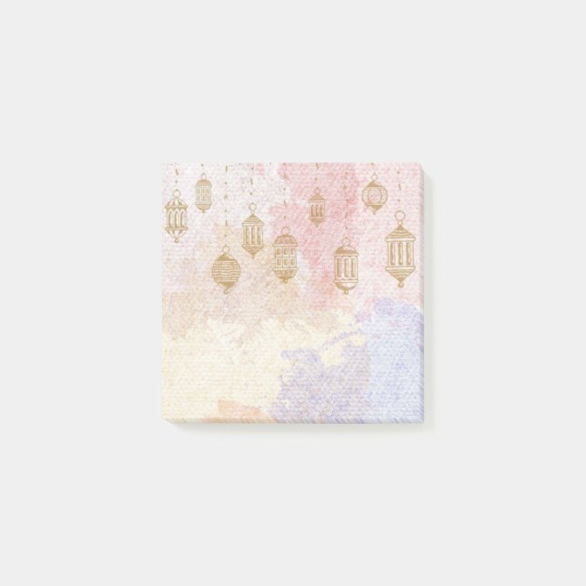 “Lantern Dreams” Pastel Ramadan  Post-it Notes (Front)