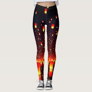 Lantern Festival Night Glow Artwork Leggings