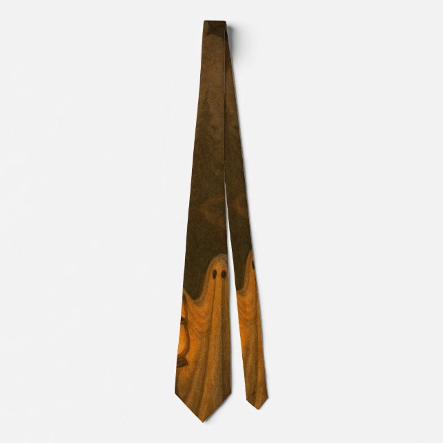 Lantern Ghost Trail – Cosy Autumn Night Walk Tie (Front)