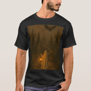 Lantern Ghost Trail – Cozy Autumn Night Men’s  T-Shirt