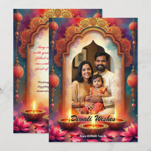 Lantern Glow Diwali Greeting Card