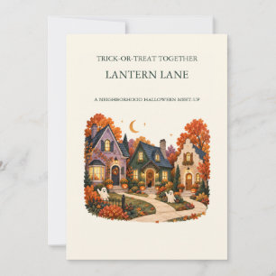 Lantern Lane Halloween Trick or Treat Invitation