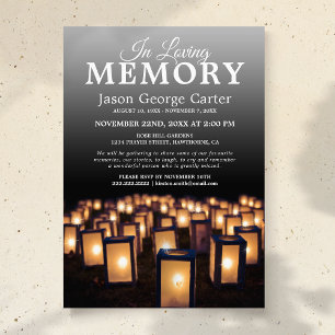 Lantern Memorial Service   Celebration of Life Invitation