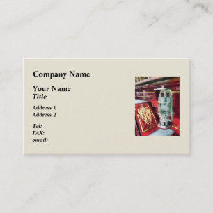 Lantern on Old Fire Truck Business Card