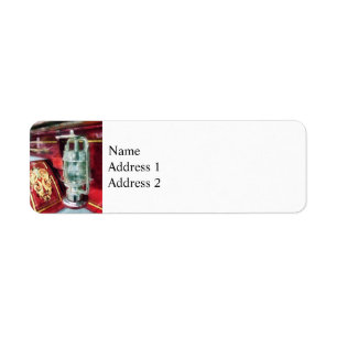Lantern on Old Fire Truck Return Address Label