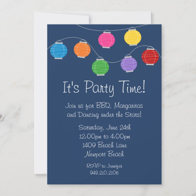 Lantern Party Invitation (Front)