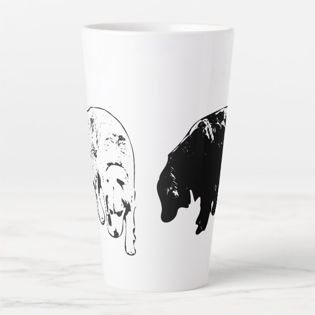 Lantern-Path Watch — Retriever Duo Latte Mug (Front)