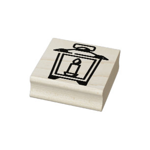 lantern rubber stamp