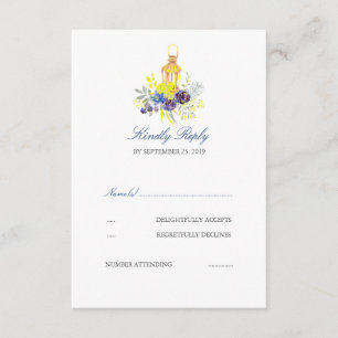 Lantern Wedding RSVP Card