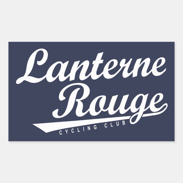 Lanterne Rouge Cycling Club Rectangular Sticker (Front)