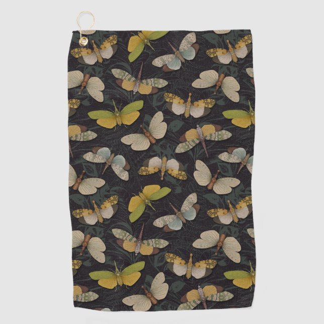 Lanternflies - Pyrops Candelaria & Planthoppers Golf Towel (Front)