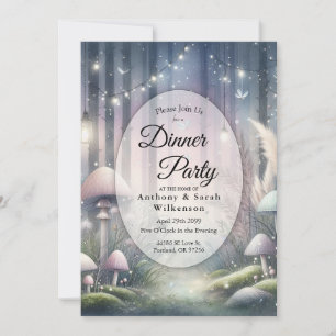 Lanternlight Dreams Enchanted Forest Dinner Party Invitation
