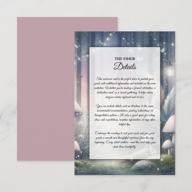 Lanternlight Dreams Enchanted Forest Enclosure Card (Front/Back)