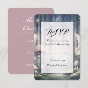  Lanternlight Dreams Enchanted Forest Wedding RSVP Card
