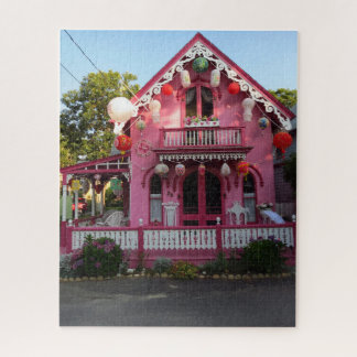 Lanterns and Pink Gingerbread - Martha's Vineyard  Jigsaw Puzzle