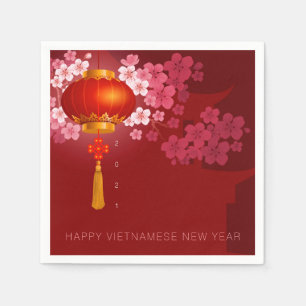 Lanterns Hao Dao Happy Vietnamese New Year PPN Napkin