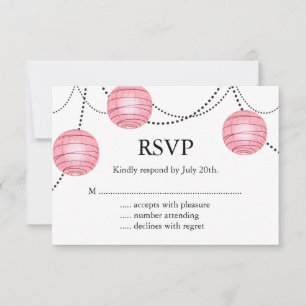 Lanterns in Pink RSVP