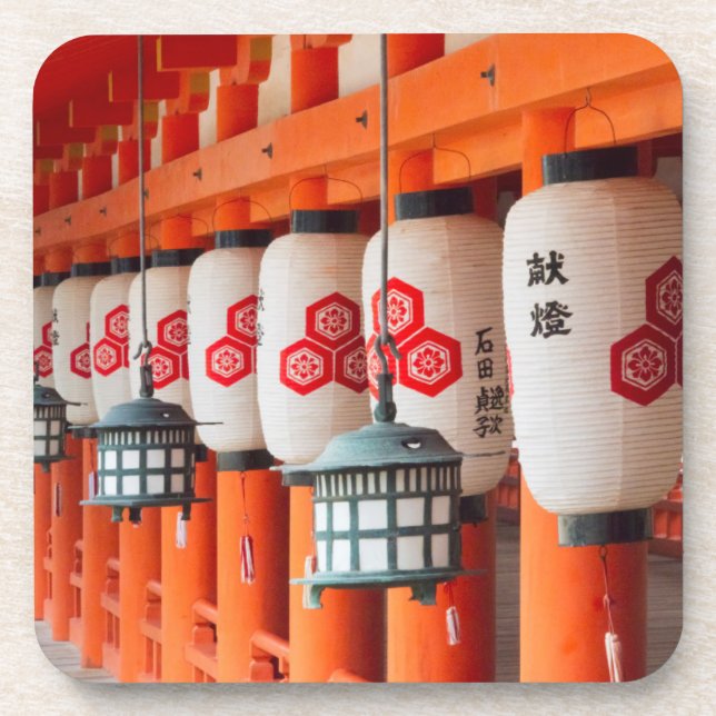 Lanterns inside Itsukushima Shrine Coaster (Front)