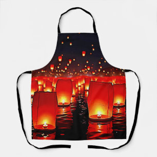 Lanterns' Magical Night Float Design Apron