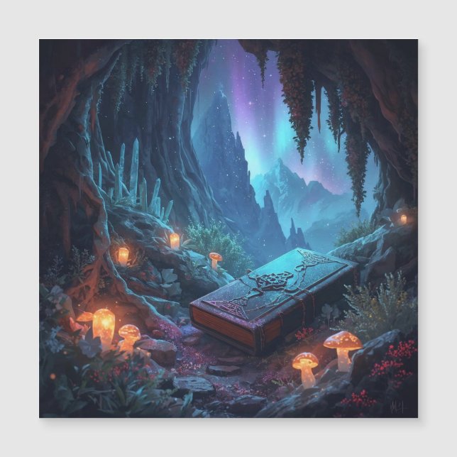 Lanterns, Mushrooms, and a Book (Front)