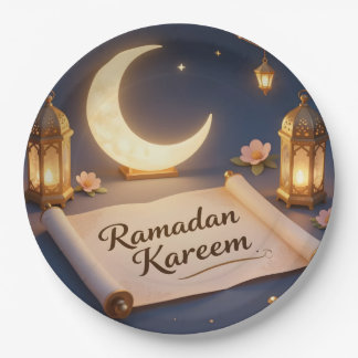 Lanterns Of Blessing – Floating Lantern Festival Paper Plate