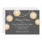 Lanterns on Grey Burlap Rehearsal Dinner Invite
