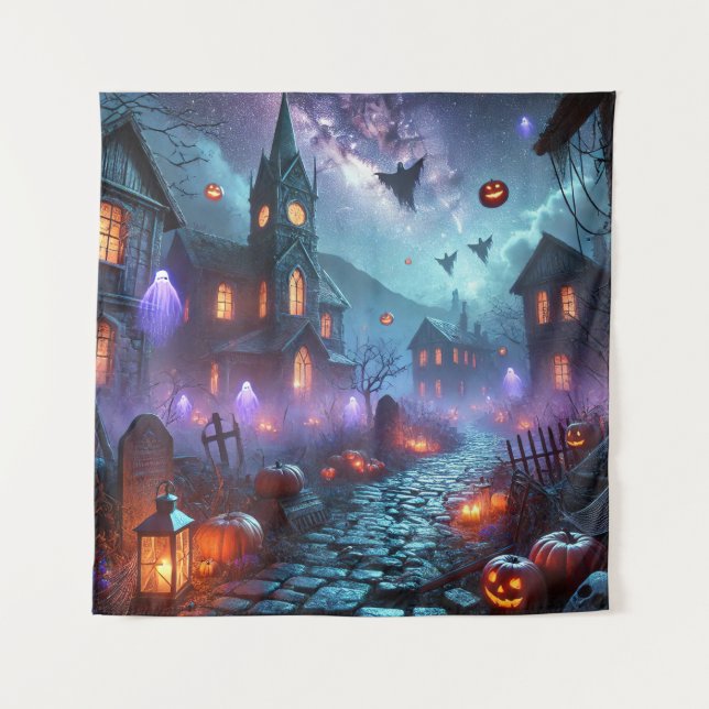 Lanterns Over Hollowbrook Tapestry (Front)