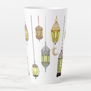 Lanterns Ramadan Mubarak Oriental Arabian Muslim Latte Mug