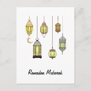 Lanterns Ramadan Mubarak Oriental Arabian Muslim Postcard