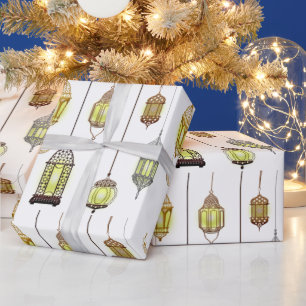 Lanterns Ramadan Mubarak Oriental Arabian Muslim Wrapping Paper