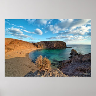 Lanzarote beach cove poster