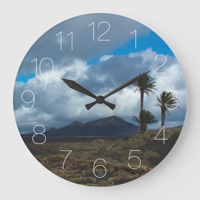 Lanzarote landscape large clock (Front)